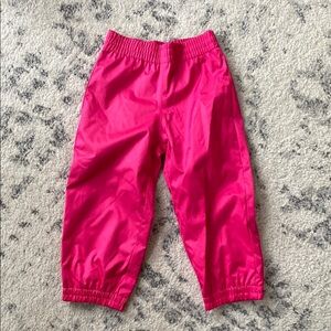 Gusti Kids fushcia Pink Snowpants/ wind breaker pants - designed in Canada - 3T